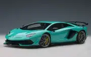 1/18 AUTOart Lamborghini Aventador SVJ Blu Glauco Solid Blue Car Model 79176