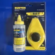 3 Piece Chalk Line Set, Surtek, Line Level, Blue Chalk, 50’ Chalk Line