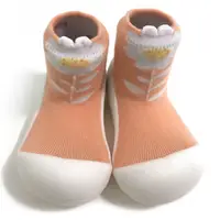 在飛比找蝦皮商城優惠-韓國 Attipas 快樂腳襪型學步鞋- 粉菊/黑色 小花【