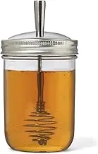Jarware Honey Dipper, Wide Mouth, Silver