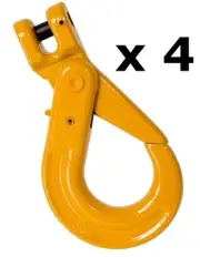 4 x 16mm Clevis Self Locking Hook G80 Alloy Steel Lifting 4x4 Chain Rigging