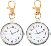 [FOMIYES] Clip Pocket Watch Key Ring Nurse Design Portable Watch for Boys and Girls Rose Gold