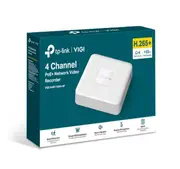 TP-Link VIGI NVR1104H-4P 4 Channel PoE+ Network Video Recorder, 24/7 Continuous Recording, 4K HDMI Video Output 16MP Decoding (HDD Not Included) VIGI NVR1104H-4P