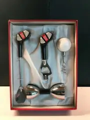 RETRO Mixology Golf Bar Set Cocktail Set Club Golf Ball Corkscrew Driver Mixer