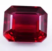 FLAWLESS 11.9 Ct Natural Octagon RED-PINK Ruby CERTIFIED Stunning Loose Gemstone