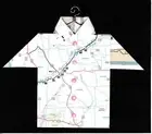 Origami Map Shirt Montana, Miles City, Terry, Kinsey, Hathaway, Ashland, Epsie