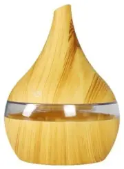 7-Color LED Night Light, Lt Wood Grain Humidifier Essential Oil Diffuser NEW