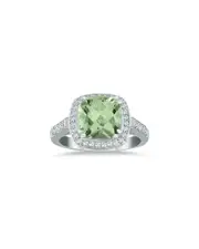 Gem Spark 14K 3.74 ct. tw. Diamond & Green Amethyst Ring