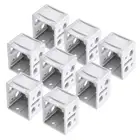 8 Pack White Plastic 1 Inch Blind Brackets, Window Blinds Headrail Bracket