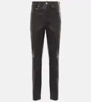 [Re/Done] Re/Done 70s high-rise straight leather pants 30 black