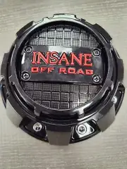 Insane Off Road Wheel Center Cap 721L182 Gloss Black With Red
