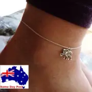 Boho Silver Elephant Anklet Ankle Bracelet Chain Barefoot Sandal Beach Jewellery
