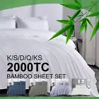 2022 Cooling 2000TC Bamboo Bed Sheet Sets All Size SIngle Double Queen King NEW