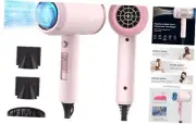Professional Ionic Hair Dryer, Powerful 1800W Fast Pottery Pink and Rose Gold