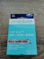 P-Touch Embellish TZe MPSL31 Tape 1/2" Silver Lace Pattern