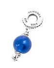 New 100% Authentic PANDORA 925 Wonderful World Blue Globe Dangle Charm 799430C01