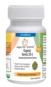 ORGANIC Senna 20:1 Extract Capsules Cassia Angustifolia Pure & High Quality