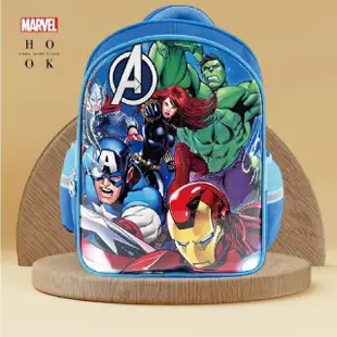 【Marvel 漫威】Hooks嚴選 漫威英雄輕量透氣休閒書包 兒童書包(A4尺寸可以放入、有胸扣設計)
