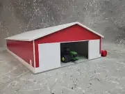 1/64 Custom scratch built 70x130 Machine Shed White & Red Door On Each End