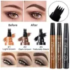 AU Waterproof Microblading Tattoo Eyebrow 3D Liquid Ink Pen 4 Fork Pencil Brow V