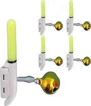 Glow Sticks for Fishing - Alerts Glow Stick with Bell - Luminous Fishing Aid Alarms Set of 5 for Night Visibility Enhancement for Outdoor Activities