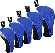 Andux Golf 460cc Driver Fairway Wood Club Head Covers 5pcs/Set Short Neck