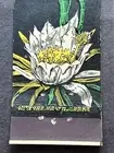 ~HONOLULU HAWAII, Crown Match Book Cover 1940s Cereus Night Bloom