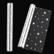 Christmas Snowflake Cellophane Wrap Roll 2.5 Mil Thick (3000x40cm) - NEW