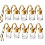 10 Pcs Empty Hanging Car Air Freshener Perfume Bottle Refillable Diffuser Bottle