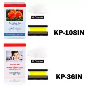 Compatible KP-108IN Ink Cartridge 4X6 Set for Canon CP1300 Selphy Photo Printer