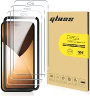 [3in1] Full Coverage Screen Protector for iPhone 11 / XR 6.1-Inch Tempered Glass Film with Easy Installation Tool Case-Friendly HD Clear, 3-Pack