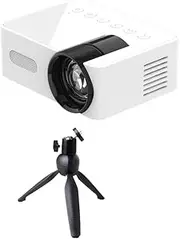 Fahgaer Projector LED HD 1080P Wireless Mobile Phone Mini Projector with Projector Stand Portable Home Theater Video Player-B