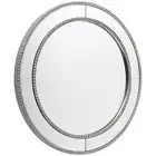Zeta Wall Mirror Round Shape Antique Silver D65 CM Bathroom Bedroom Mirror 6KG