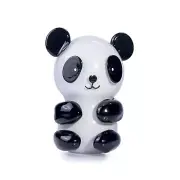 Hand-Blown Glass Panda Sculpture - Zen Asian Art Decor, Museum-Quality Crysta...