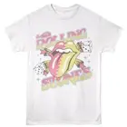 The Rolling Stones T-Shirt DICE AND STARS MICK JAGGER Licensed White Cotton