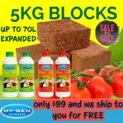 30% Off HYGEN COCO GROW BLOOM 1L + 70L COCO PEATS COIR BLOCK COMBO