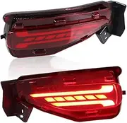 Tail Light Assembly For Toyota For Fortuner For SW4 2015 2016 2017 2018 2019 2020 Rear Bumper Light Fog Lamp Brake Light Turn Signal 1 Set LED Reflector LED Rear Lights(Model B Red Cover,2 Functions)