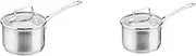 SP71231800 Impact Saucepan, 18cm/2.5 Litre Capacity, Silver and Scanpan Impact Saucepan, 14 cm/1.2 Litre Silver