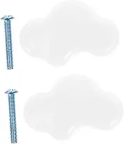 1Set Ceramic Cloud Shaped Drawer Knobs Cartoon Wardrobe Handles Single Cabinet Knobs Durable and Exquisite Decoration for Strong and Stylish Design