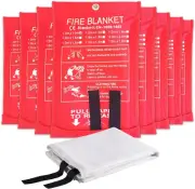 DAWNTREES Fire Blankets 8 Pack Emergency for Kitchen Home,1x1m Emergency Fire...