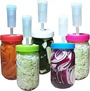 Mason Tank Fermentation Lids,Airlocks for Fermenting,Plastic Fermentation Kit for Wide Mouth Mason Jars for Sauerkraut,Hot Sauce(Red)