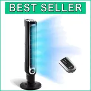 3-Speed Oscillating Floor Fan with Timer & Convenient Remote Control - Black