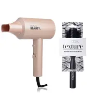 Cortex HotShot Lightweight Compact Dryer & 2.75 Boar Bristle Round Brush Set