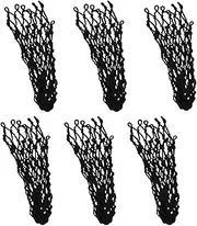 Pool Table Pocket Nets, Black Cotton, Set of 6, Billiards Table Accessories