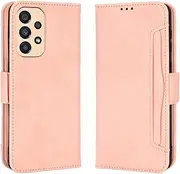 Cover Compatible with Samsung Galaxy A23 5G,Compatible with Samsung Galaxy A23 5G SM-A336 [Dual Card Slot][Flip Stand][Phone Case][Magnetic Clasp] Wallet Pink