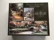 NEW SEALED Thomas Kinkade Ceaco Deluxe Puzzle Set 3 Jigsaw 100 550 700 Pieces