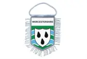 Flag Mini Flag Car Decoration Souvenir Coat of Arms English Worcestershire