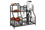 Large Golf Bag Ball Storage Rack Sports Gear Equipment Organiser for Basketball Football Home Gym Garage Shelves Holder Stand