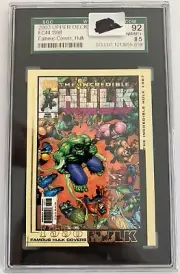 Marvel UD 2003 Incredible Hulk 1998 Comic Cover #467 Trading Card FC44 SGC 92