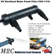 Pond Pool UV Sterilizer 11W UVC Light Lamp Clarifier CUV-111A Aquarium Filter